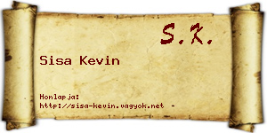 Sisa Kevin névjegykártya